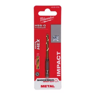 Wiertło do metalu HSS-G Tin 5,5mm 1/4 HEX MILWAUKEE - Wiertła - miniaturka - grafika 1