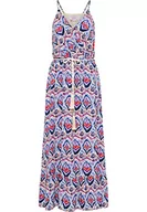 Sukienki - nascita Damska sukienka maxi z nadrukiem na całej powierzchni 19326434-NA03, niebieska, wielokolorowa, XS, niebieski wielokolorowy, XS - miniaturka - grafika 1