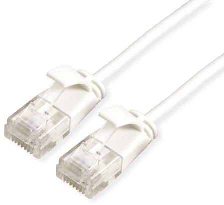 ROLINE GREEN UTP patchkabel Cat.6A Class EA, LSOH, extra dun, wit, 2 m