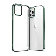Etui i futerały do telefonów - Joyroom New Beautiful Series ultra cienkie przezroczyste etui z metaliczną ramką do iPhone 12 Pro Max zielony (JR-BP796) - miniaturka - grafika 1