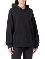 Bluzy damskie - Replay Damska bluza z kapturem Second Life, 098 BLACK, M - miniaturka - grafika 1