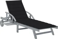Leżaki ogrodowe - Elior Czarny leżak ogrodowy - Solar - miniaturka - grafika 1
