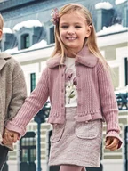 Swetry dla chłopców - Mayoral Kardigan 4362 Różowy Regular Fit - miniaturka - grafika 1