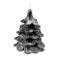 Świece - Świeca świąteczna świeczka choinka 10 cm czarna x1 - miniaturka - grafika 1