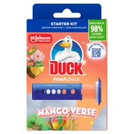 Środki do WC - Żelowe krążki do toalet - Zestaw startowy Duck Fresh Discs Mango Verse - miniaturka - grafika 1