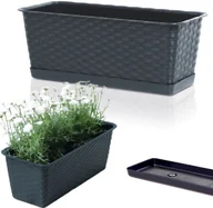 Donice - Skrzynka balkonowa Ratolla z podstawką ISR400P Doniczka prostokątna - miniaturka - grafika 1