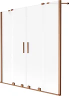 Parawany nawannowe - Mexen Velar Duo parawan nawannowy 2-skrzydłowy rozsuwany 150 x 150 cm, szron, miedź szczotkowana - 896-150-000-32-65 - miniaturka - grafika 1