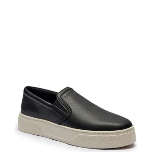 Armani Exchange Skórzane slip on - Slip on męskie - miniaturka - grafika 1