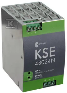Breve Zasilacz impulsowy KSE 48024M 230/ 24VDC 20A 480W na szynę DIN, Uzas: 96-264VAC, Ta70, 17000-0940 - Zasilacze i transformatory - miniaturka - grafika 1