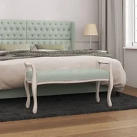 Ławki do przedpokoju - vidaXL Ławka, jasnoszara, 110x45x60 cm, tapicerowana aksamitem - miniaturka - grafika 1