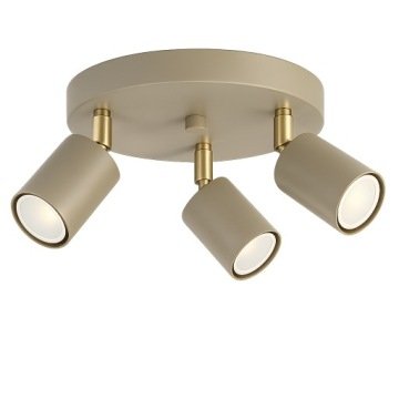 Lampa Sufitowa Żyrandol Plafon Beżowa Ecru Beige Kaszmir 3x GU10 regulowana