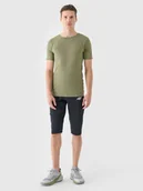 Spodnie sportowe męskie - 4F Spodenki treningowe męskie - czarne XXL - miniaturka - grafika 1