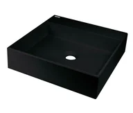 Umywalki - Deante Correo Umywalka nablatowa 40x40 cm nero CQRNU4S - miniaturka - grafika 1