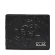 Portfele - Duży Portfel Męski Guess SMBOMG LEA20 Czarny - miniaturka - grafika 1