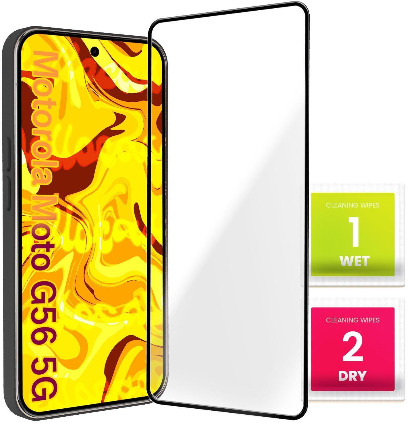 Szkło Hartowane Do Motorola Moto G56 5G Pełne, 5D, Szybka, 9H, Ochronne