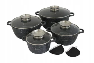 2 x ZESTAW GARNKÓW GARNKI INDUKCJA / GAZ MARMUROWE KOMPLET GARNKÓW MARMURKO - Zestawy garnków i patelni 2 x ZESTAW GARNKÓW GARNKI INDUKCJA / GAZ MARMUROWE KOMPLET GARNKÓW MARMURKO - Zestawy garnków i patelni - miniaturka - grafika 1