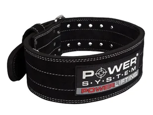 Pas fitness Power System  Opasek Powerlifting Černý M - Pasy kulturystyczne - miniaturka - grafika 1