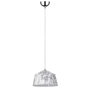 Lampa wisząca pojedyncza, Natura, 28x105 cm, chrom, biały, szary - Lampy sufitowe - miniaturka - grafika 1