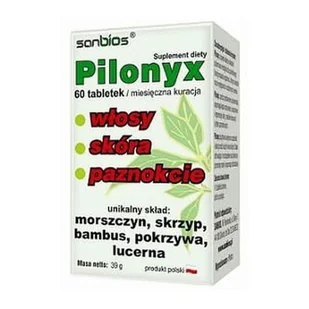 Sanbios PILONYX 60 szt. - Włosy, skóra, paznokcie - miniaturka - grafika 1