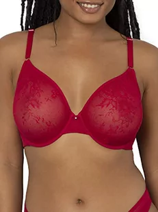 Smart & Sexy Biustonosz damski z przezroczystego materiału siateczkowego z fiszbinami, No Red (gładka koronka), 75E - Biustonosze - miniaturka - grafika 1