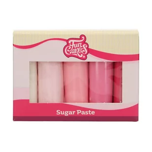 Masy cukrowe RÓŻOWE FunCakes, zestaw 5 x 100 g - Dodatki do ciast w proszku - miniaturka - grafika 1