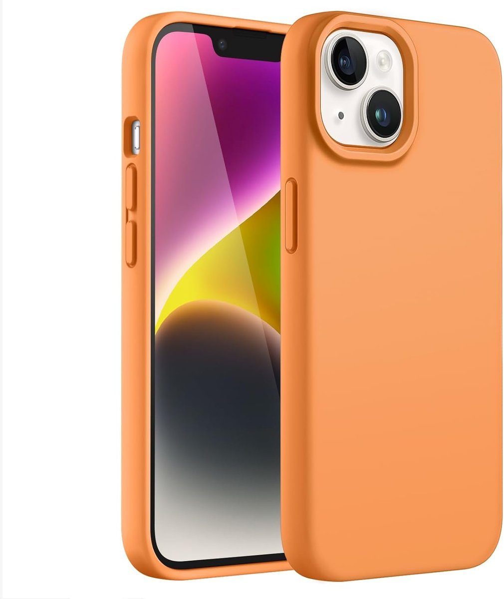 JETech Silikonowe Etui dla iPhone 14 6,1 Cala, Jedwabisty Miękki w Dotyku Futerał Ochronny na Całe Ciało, Odporny na Wstrząsy Case z Podszewką z Mik..