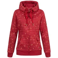 Bluzy damskie - Ankerglut Damska bluza z kapturem bluza z długim rękawem #kotwica fala bluza z kapturem, czerwony, 50 duże rozmiary - miniaturka - grafika 1