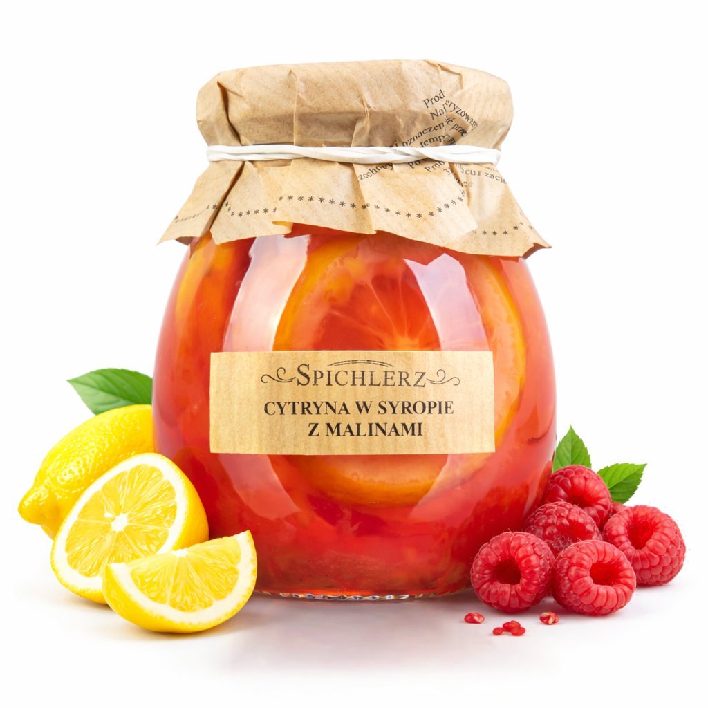 Cytryna w syropie z maliną 260g