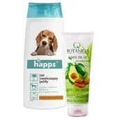 Szampony i odżywki dla psów - BOTANIQA WHITE ME UP Sweet Almond & Avocado Shampoo 250ml + HAPPS - żel zwalczający pchły 150ml - miniaturka - grafika 1