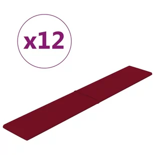 Panele ścienne, 12 szt, kolor wina, 90x15 cm, aksamit, 1,62 m² - Panele ścienne i boazeria - miniaturka - grafika 3