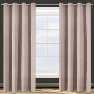 Zasłona PARISA 135 x 250 cm przelotki pudrowy - Zasłony - miniaturka - grafika 1