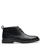 Botki męskie - Clarks Trzewiki Aldwin Chukka 26179683 Czarny - miniaturka - grafika 1
