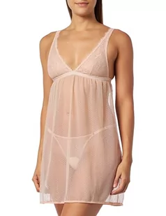 Emporio Armani Damski Baby Doll + stringi Christmas Lace Babydoll bielizna, nude, M - Majtki damskie - miniaturka - grafika 1
