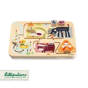Zabawki interaktywne dla dzieci - Lilliputiens LILLIPUTIENS Drewniany labirynt sensoryczny Farma 18 m+ solution-bc-7758-0 - miniaturka - grafika 1