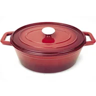Garnki - Garnek żeliwny emaliowany 3.4 l czerwony - Hendi 626832 - miniaturka - grafika 1
