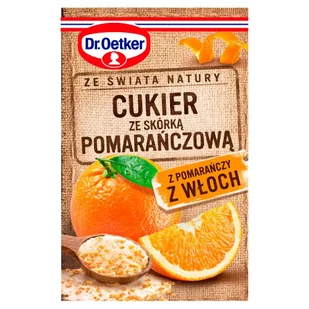 Dr. Oetker Dr Oetker DR OETKER ZE ŚWIATA NATURY CUKIER ZE SKÓRKĄ POMARAŃCZOWĄ 15 G zakupy dla domu i biura 57195141 - Cukier i słodziki - miniaturka - grafika 1