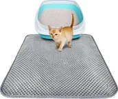 Kuwety dla kotów - ATL DA291A Mata pod kuwetę 40x50 szara - miniaturka - grafika 1