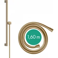 Zestawy prysznicowe - HANSGROHE 24402140 Unica Drążek prysznicowy S Puro 65 cm z suwakiem EasySlide i wężem prysznicowym Isiflex 160cm Brąz Szczotkowany - miniaturka - grafika 1