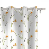 Zasłony - Zasłona SPRING wzór SP10 | żonkile i bazie 150 x 260 cm tkanina zaciemniająca - miniaturka - grafika 1