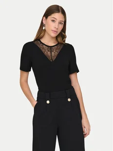 JDY T-Shirt Roxy 15341671 Czarny Slim Fit - Koszulki i topy damskie - miniaturka - grafika 1