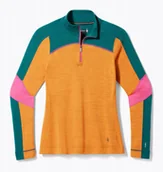 Bielizna sportowa damska - Smartwool W'S Classic Thermal Merino Base Layer Colorblock 1/4 Zip Boxed, L99, S - miniaturka - grafika 1