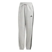Spodnie rowerowe - adidas dames ESSENTIALS 3-STRIPES FLEECE LOOSE PANTS, medium grey heather/black, XL - miniaturka - grafika 1