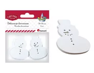 Pozostałe akcesoria dla plastyków - Titanum Dekoracje Drewniane Bałwanki 6szt Białe Craft-fun Series - miniaturka - grafika 1