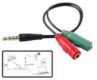 Złącza, przejściówki, adaptery - 2x Jack 3,5mm źeński na 1x JACK3,5mm męski Aux - miniaturka - grafika 1