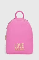 Plecaki - Love Moschino plecak damski kolor różowy mały z aplikacją - miniaturka - grafika 1