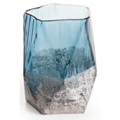 Wazony i flakony - Wazon EUROFIRANY Nessa 13 x 18 cm Niebiesko-srebrny - miniaturka - grafika 1