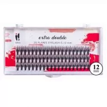 Ibra EXTRA DOUBLE - 20 FLARE EYELASH KNOT-FREE - Kępki sztucznych rzęs - 12 mm - Sztuczne rzęsy i akcesoria - miniaturka - grafika 1