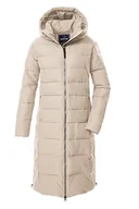 Płaszcze damskie - G.I.G.A. DX Kobiety Pikowany płaszcz/pikowana kurtka/funkcjonalny płaszcz o puchowym wyglądzie z kapturem GW 88 WMN QLTD CT, hellbeige, 40, 43534-000 - miniaturka - grafika 1