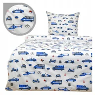 Pościel dla dzieci - Pościel Dziecięca 140x200 1 x 50x70 Policja Na Białym Produkt Polski - miniaturka - grafika 1
