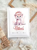 Pamiątka Chrztu Świętego - ALBUM LWIĄTKO z metryczką, prezent na chrzest, roczek, święta - miniaturka - grafika 1